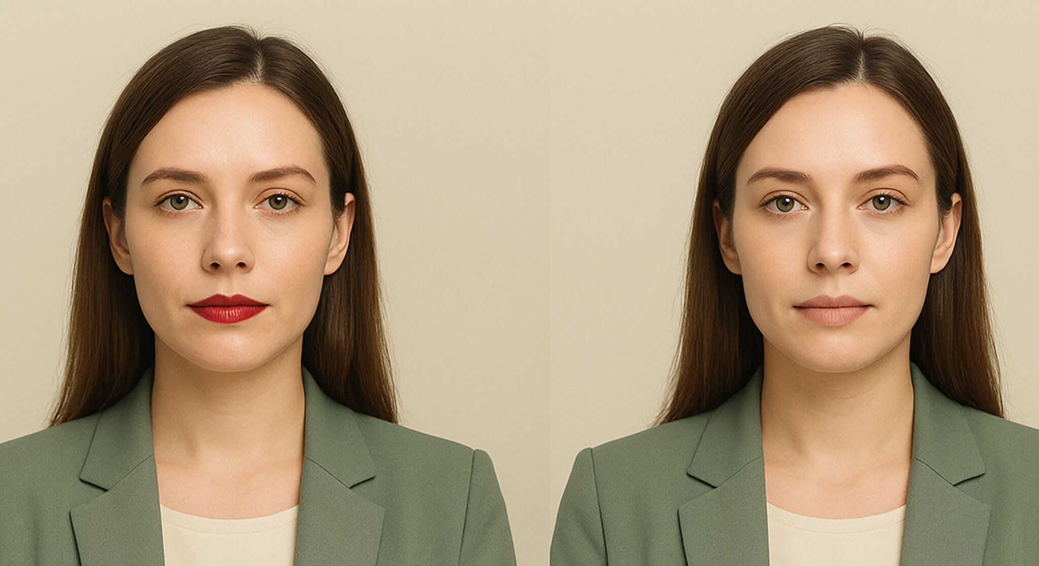 Comparing the Impact of a Bold vs. a Nude Lipstick in a Job Interview