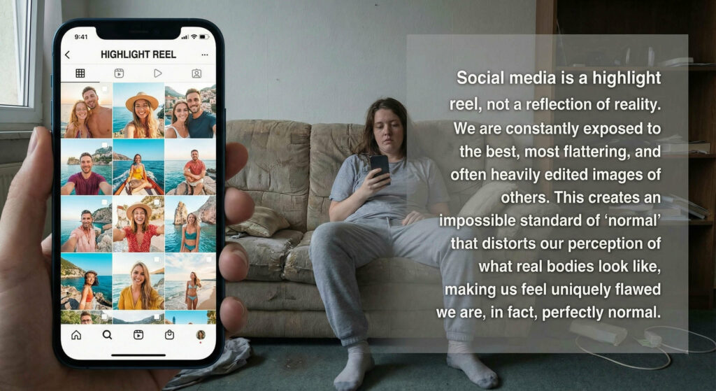 The Social Media Effect Curated Feeds vs. Reality