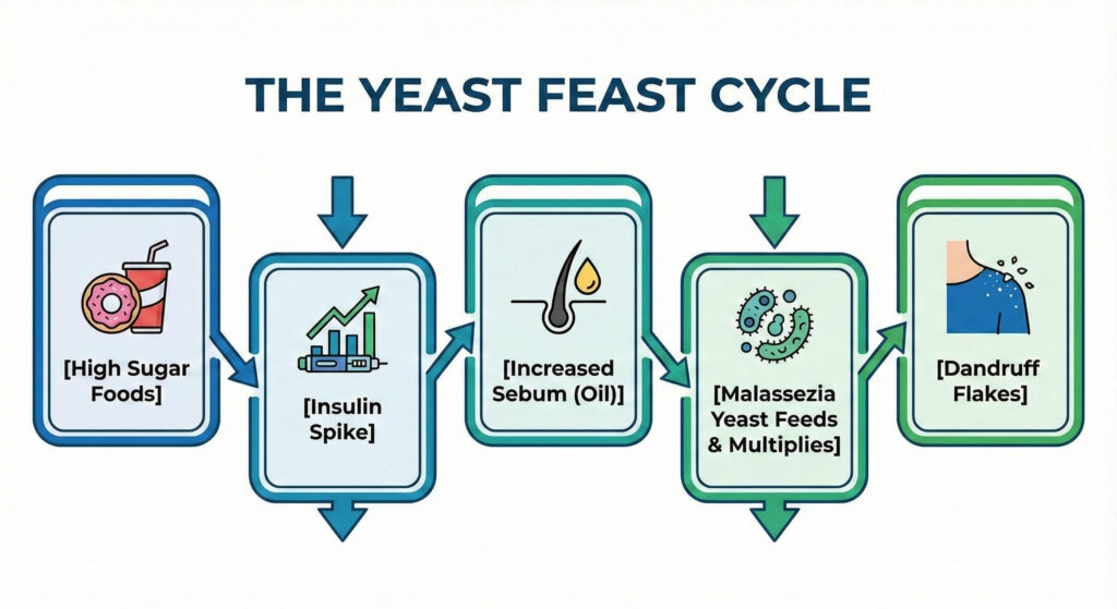 A simple flow chart illustrating the Yeast Feast cycle