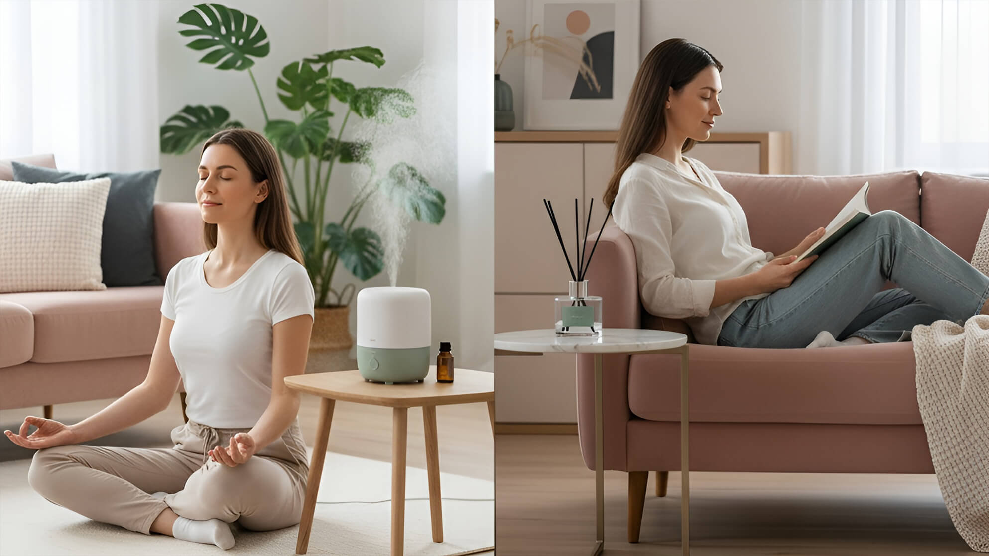 Active (With a Diffuser) vs. Passive (With Reed Sticks) Aromatherapy