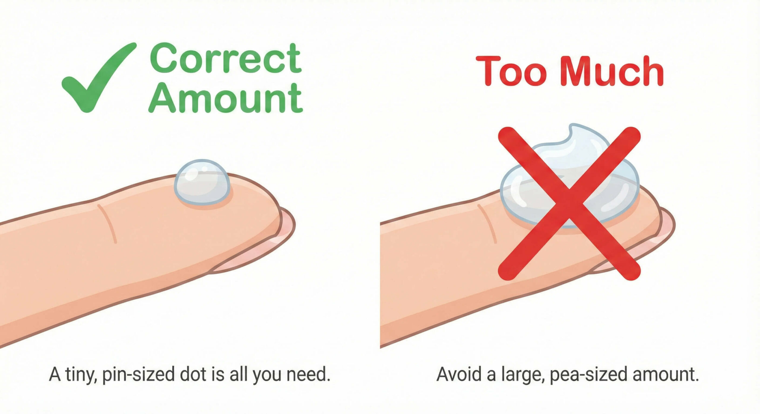 a finger with a tiny pin-sized amount of primer