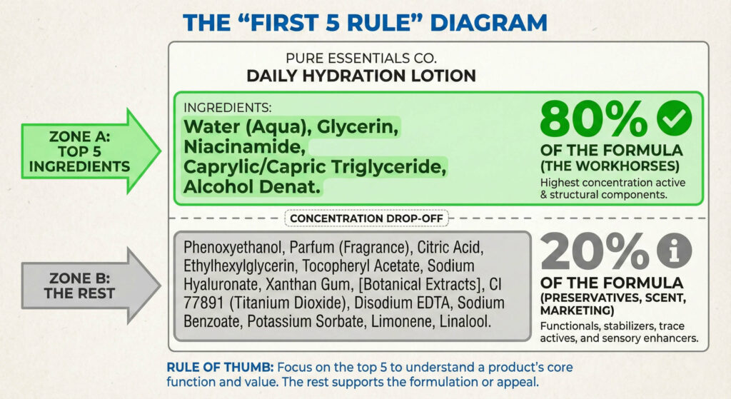 A diagram illustrating the First 5 Rule