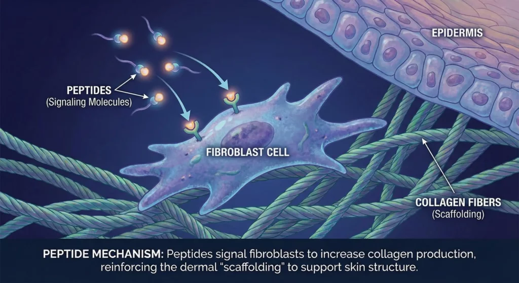 A microscopic diagram of the Peptide Mechanism.