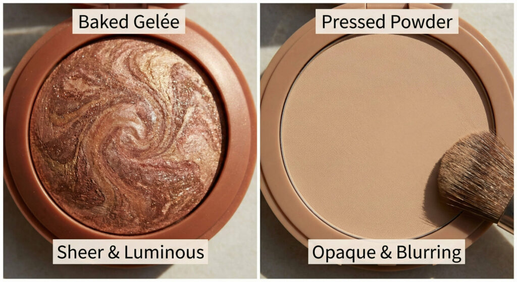 Baked Gelée vs. Pressed Powder