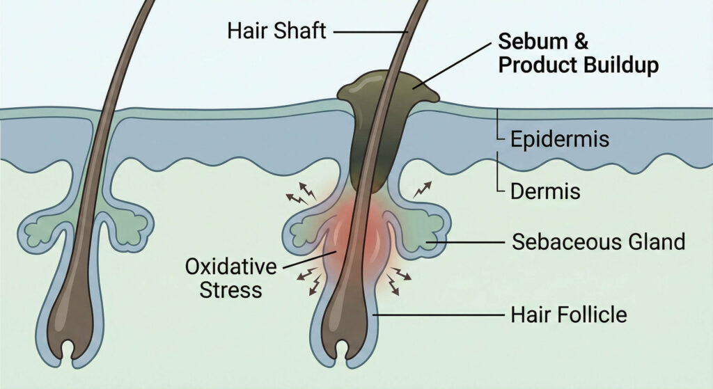 Clogged Hair Follicle