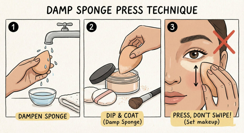 Damp Sponge Press technique.