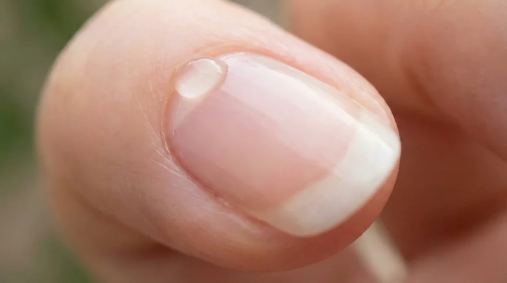 Macro High Detail Healthy Natural Nail With Glossy Finish