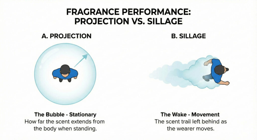 Projection vs. Sillage