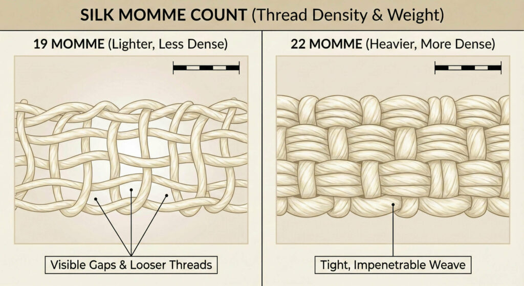 illustration of the Momme count
