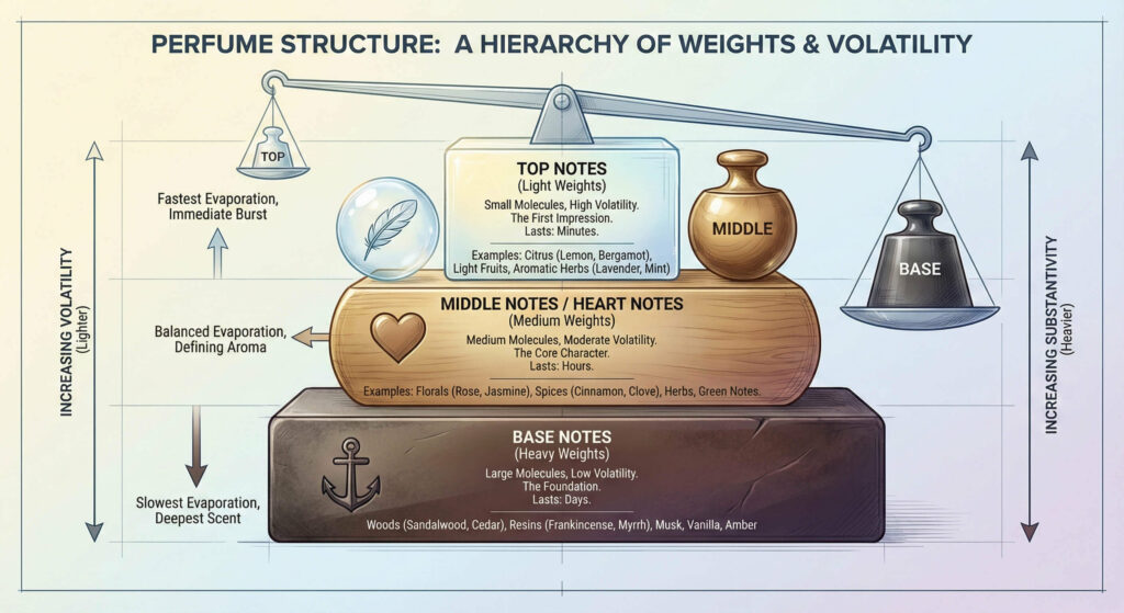 perfume structure to visualize the weights discussed
