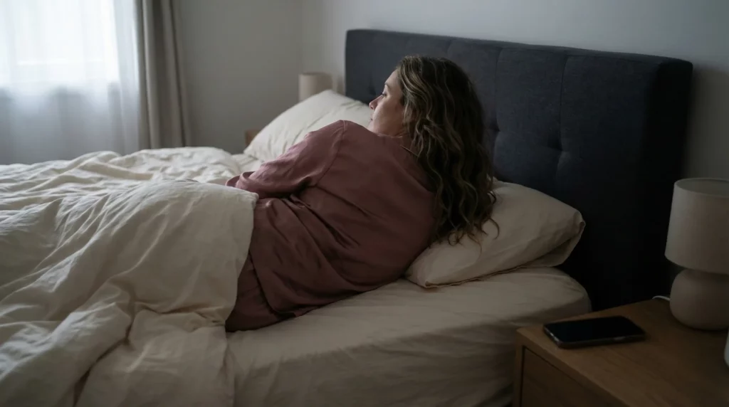 Aubrey resisting the sleep math trigger by avoiding her phone at night to maintain deep sleep