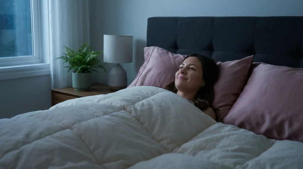 Mia experiencing a natural night waking cycle in a peaceful bedroom