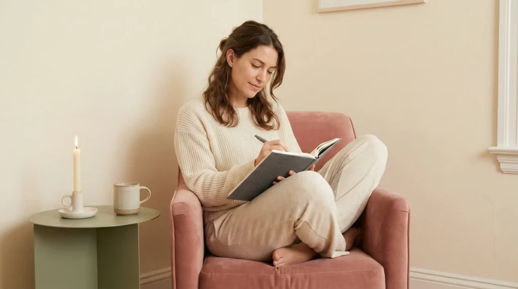 practicing a mind dump ritual to reduce stress and prevent burnout.