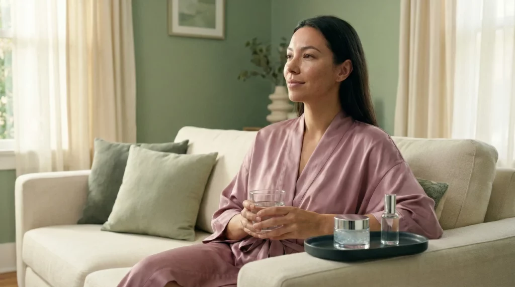 Effective skincare routine for preventing hormonal acne and pre-period skin congestion.